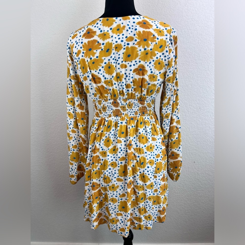 Vera For Anthropologie Buttercup Long Sleeve Elasticized Cuff Mini Dress Size S - Picture 5 of 11